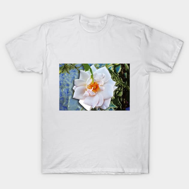 White Rose Embossed T-Shirt by mavicfe